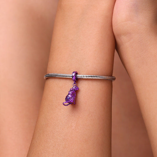 Gnoce Purple Candy Tiger Zodiac Pendant Dangle Charm_6