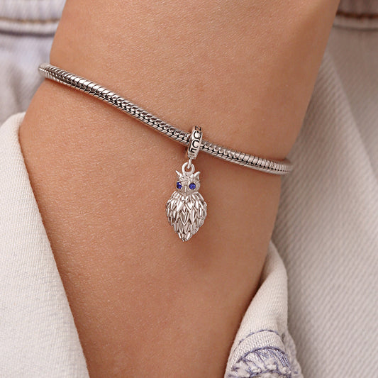 Gnoce Hollow Owl Wings Light Shadow Pendant Dangle Charm_6