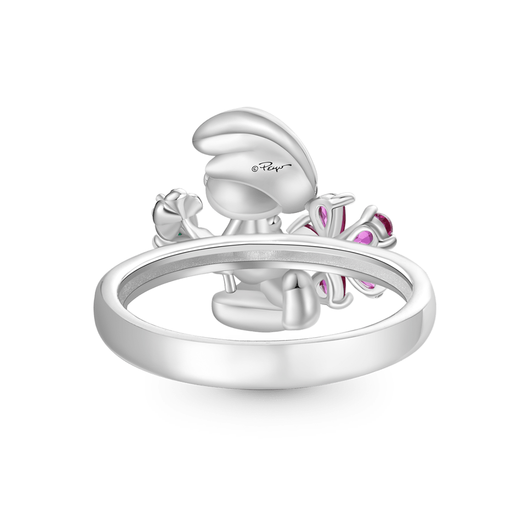 Gnoce Sparkly Bouquet Smurf Ring_2