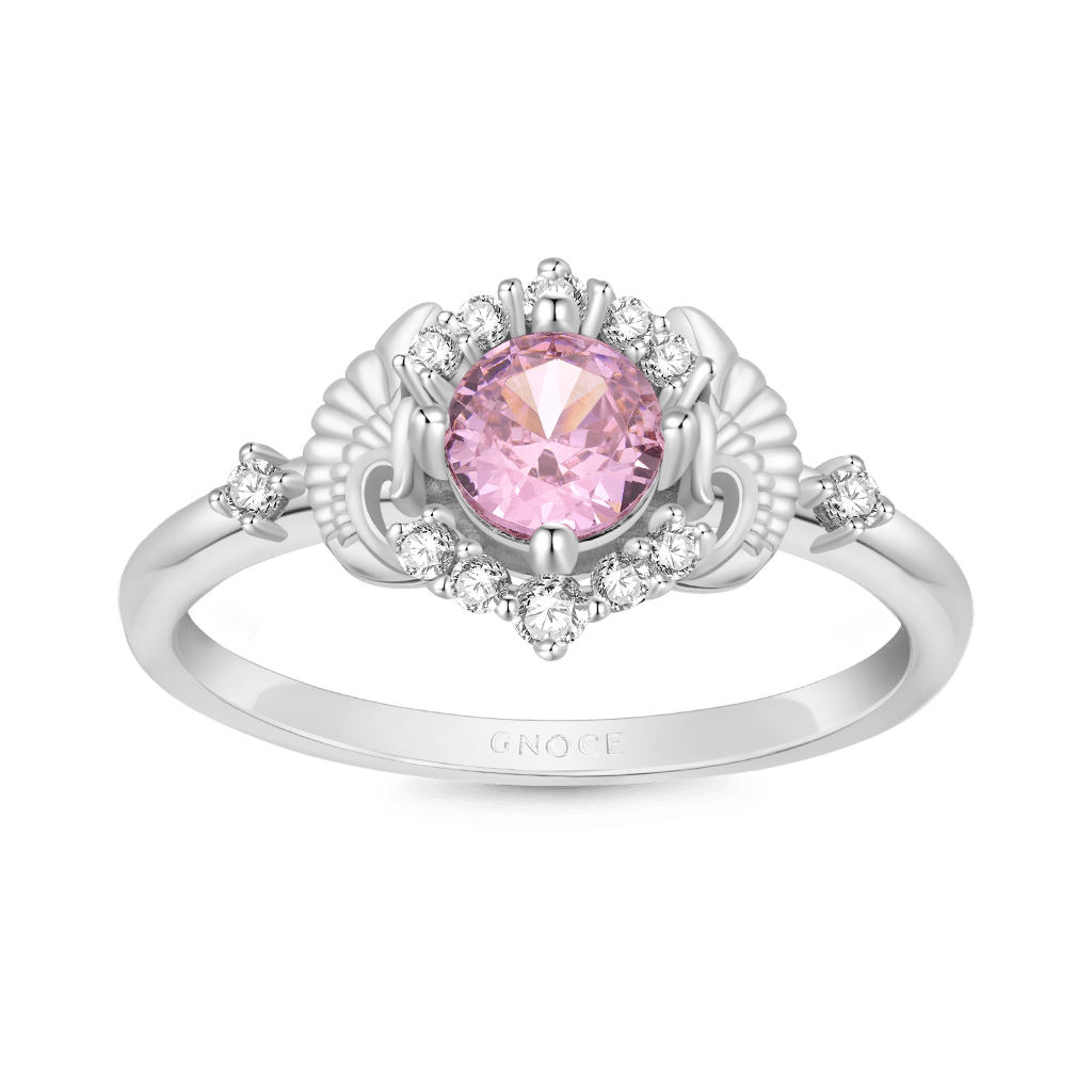 Gnoce Angel Wings Pink Diamond-cut Promise Ring_1