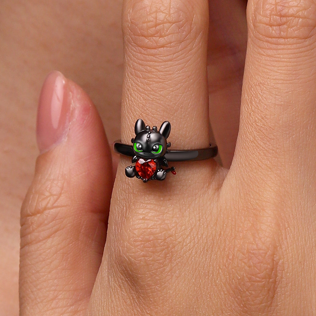 Gnoce How to Train Your Dragon Toothless Embraces Heart Ring_4