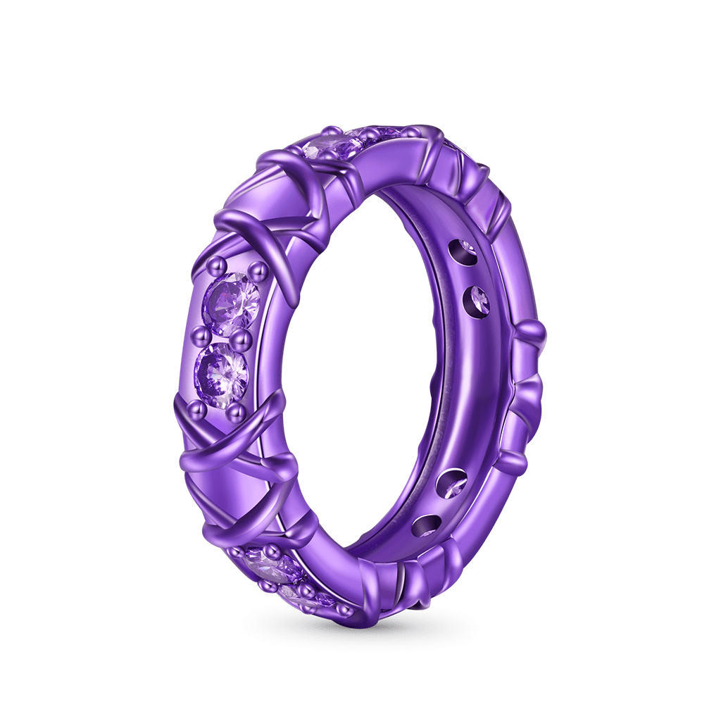 Gnoce Shiny Purple Electroplated Candy Ring_1