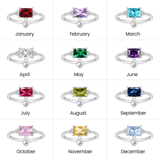 Gnoce Dainty Purple Baguette Statement Personalized Ring_7