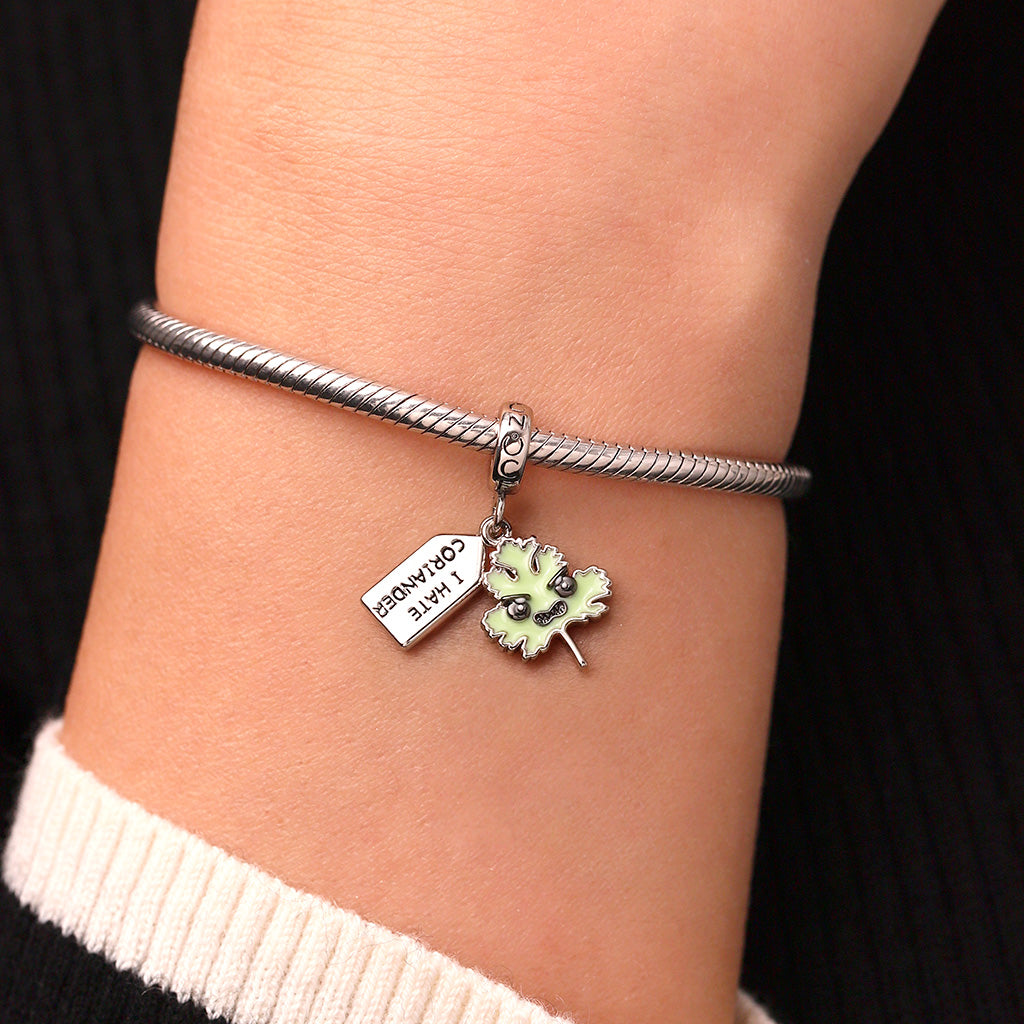 Gnoce 'I HATE CORIANDER' Angry Coriander Pendant Dangle Charm_7