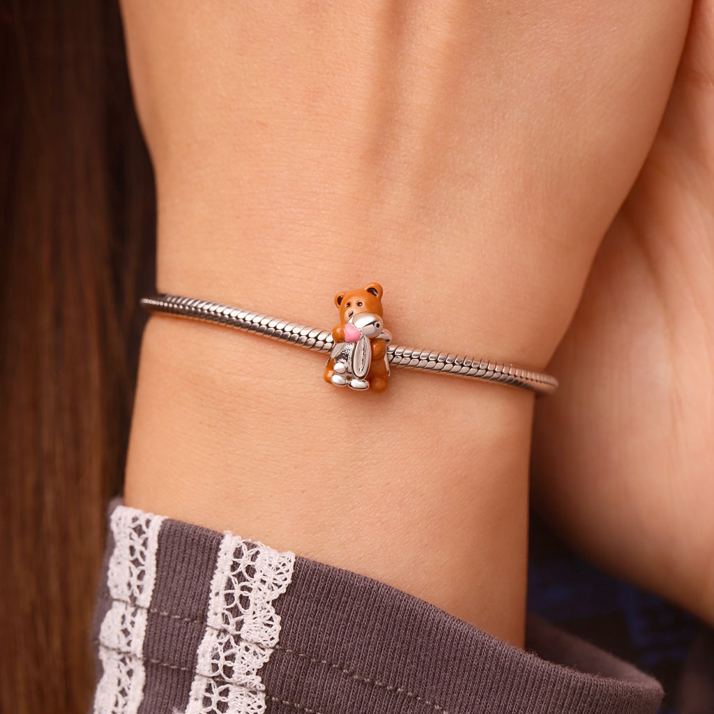 Gnoce Little Bear Hugs Bunny Friendship Charm_5