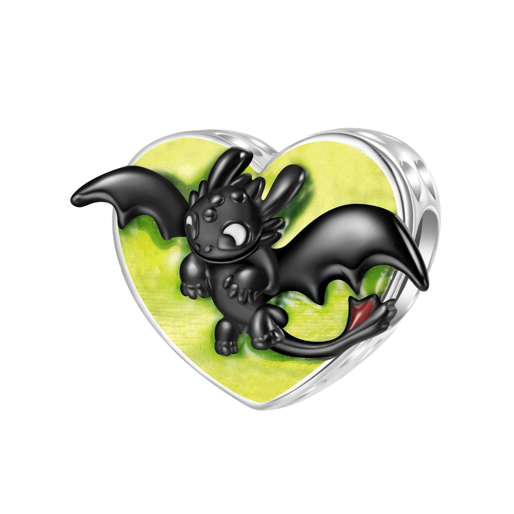 Gnoce Toothless Heart Birthstone Glow-in-the-Dark Charm_1