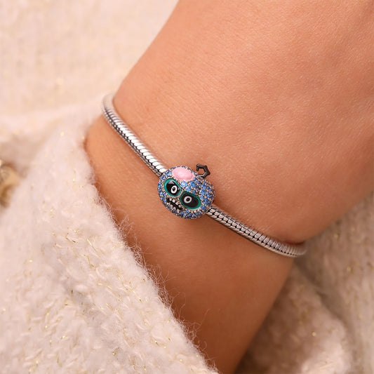 Gnoce Pave Diamond Pumpkin Zombie Charm_5