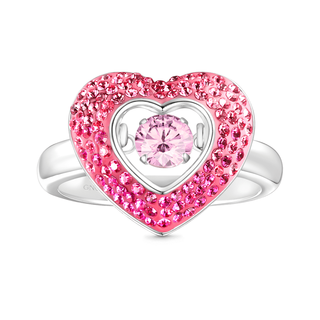 Gnoce Sparkling Pavé Heart Dancing Ring_6