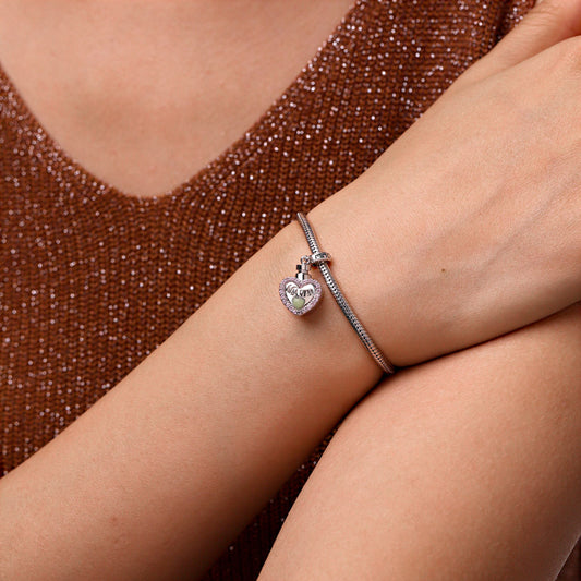 Gnoce Mum 'Forever In My Heart' Heart Memorial Urn Ashes Pendant Dangle Charm_8