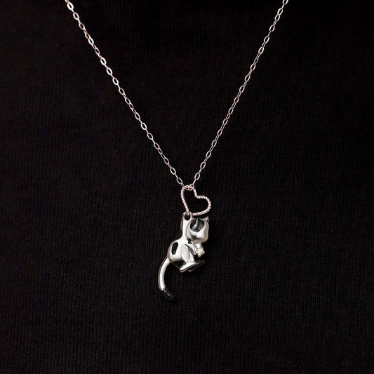 Gnoce Cow Cat Heart Pendant Necklace_5