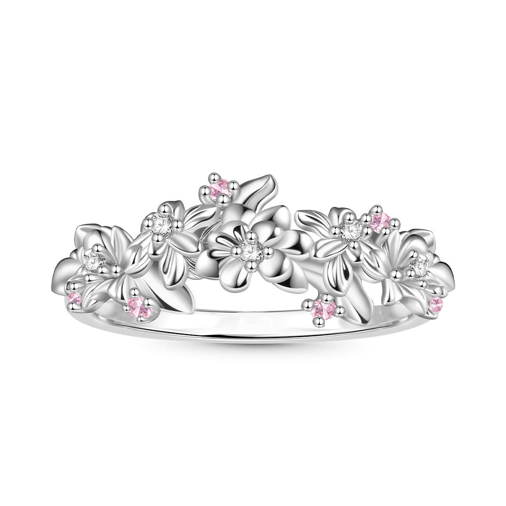 Gnoce Delicate Flower Cluster Ring_1