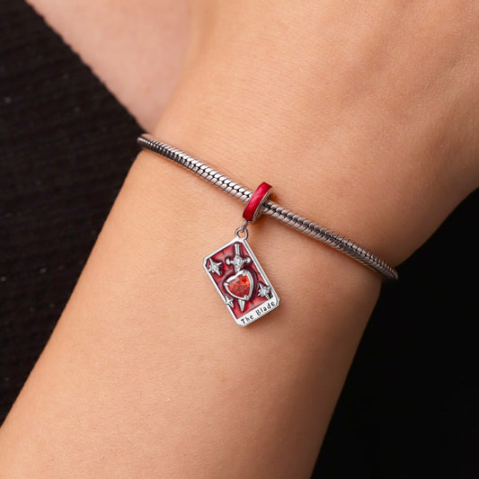 Gnoce Tarot Red Swords Pendant Dangle Charm_6