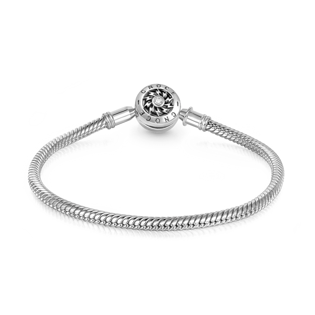 Gnoce "The Moment I Meet You" Elegant 925 Sterling Silver Affordable Classic Bracelet Well Made Multi Size 16CM-22CM Best Gifts For Her_2