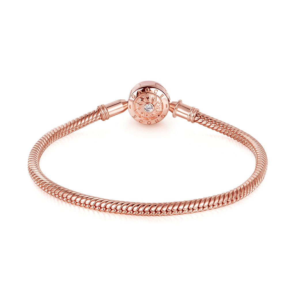 Gnoce "The Moment I Meet You" Elegant 18K Rose Gold Plated Classic Bracelet Well Made Multi Size 16CM-22CM Best Gifts For Her_2