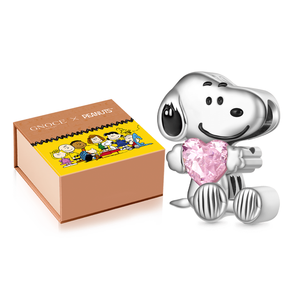 Gnoce Peanuts Snoopy Sitting Embraces Birthstone Charm_2