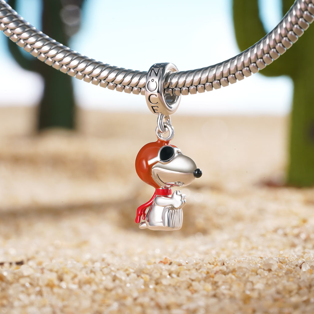 Gnoce Peanuts Ace Pilots Snoopy Pendant Dangle Charm_4