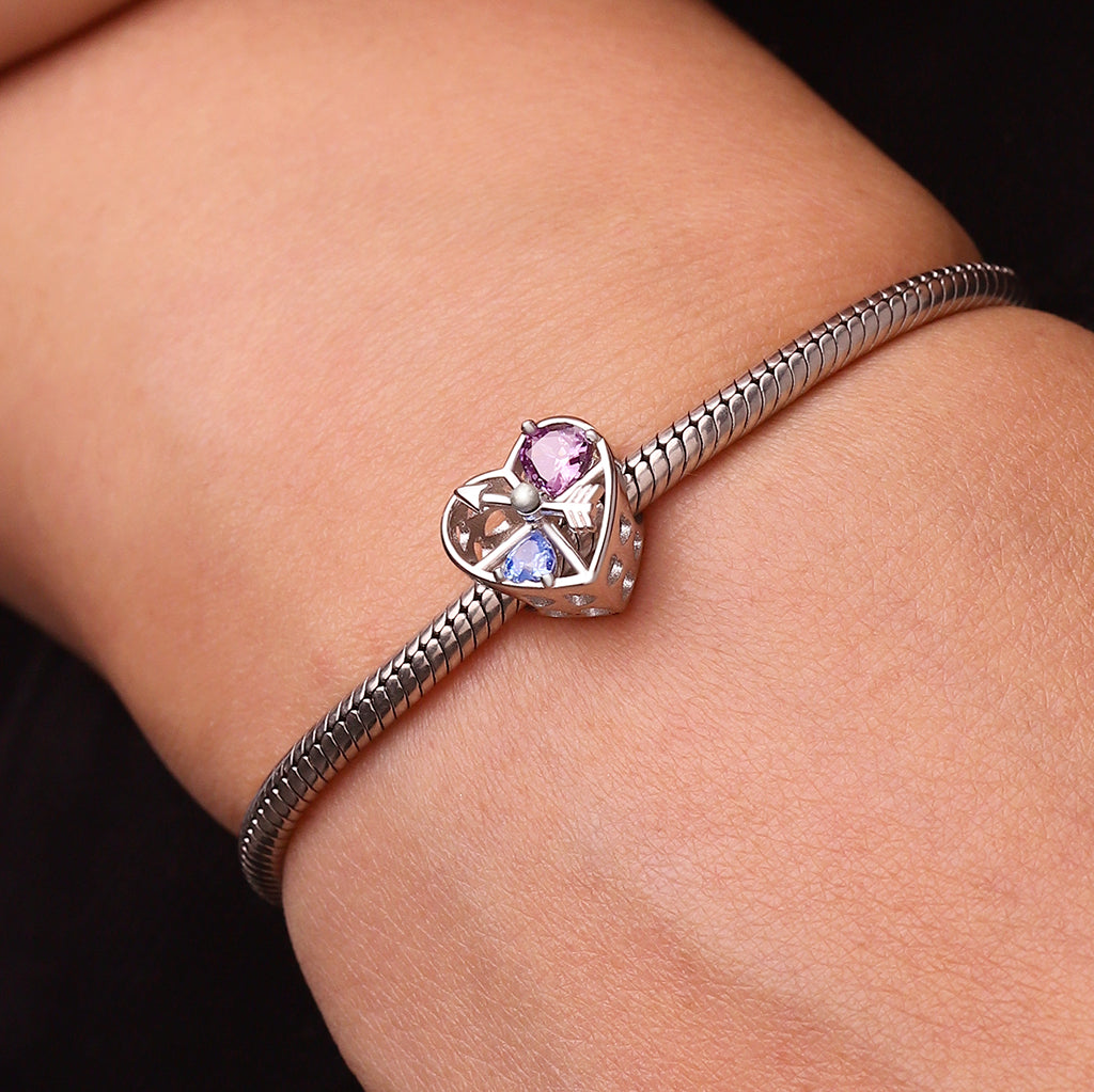 Gnoce Engravable Love Clock Rotating Arrow Charm_8