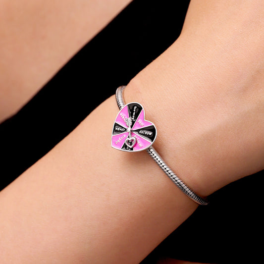 Gnoce Heart-shaped Spinning Turntable Pendant Dangle Charm_6