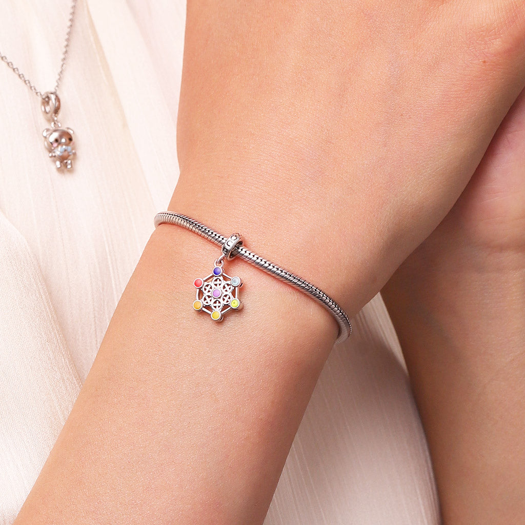 Gnoce Chakra Healing Glow-in-the-Dark Pendant Dangle Charm_6