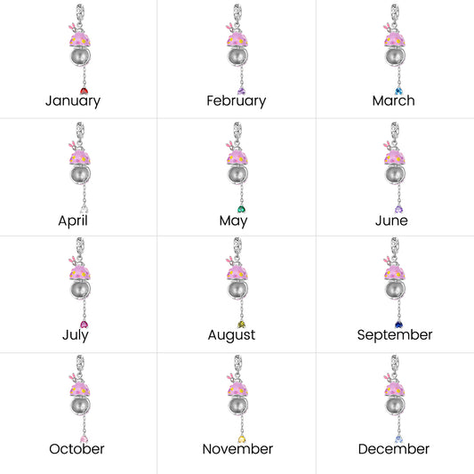 Gnoce Openable Easter Egg Birthstone Pendant Dangle Charm_8