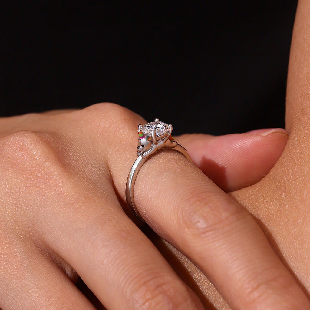 Gnoce Dreamy Unicorn Embrace Moissanite Ring_9