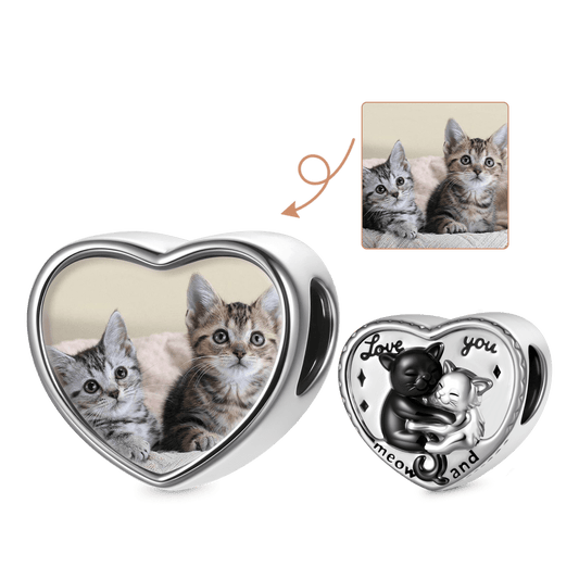 Gnoce Embrace Cat Personalized Photo Charm_2