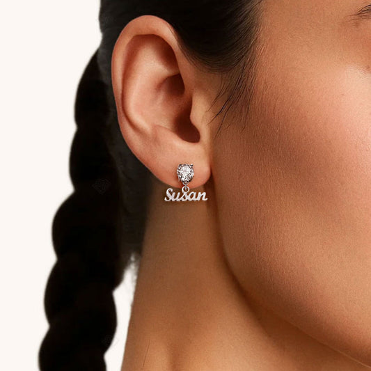 Gnoce Personalized Name Birthstone Drop Earrings_4