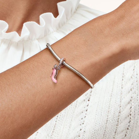 Gnoce Pink High Heels Pendant Dangle Charm_2