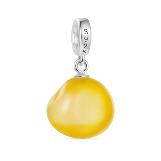Gnoce Yellow Translucent Pet Stone Pendant Dangle Charm_5