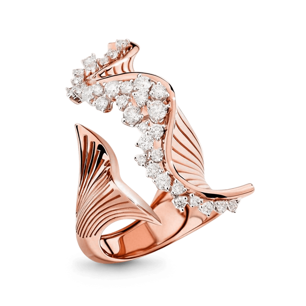 Gnoce Swirl Wave Round-Cut Moissanite Ring_4