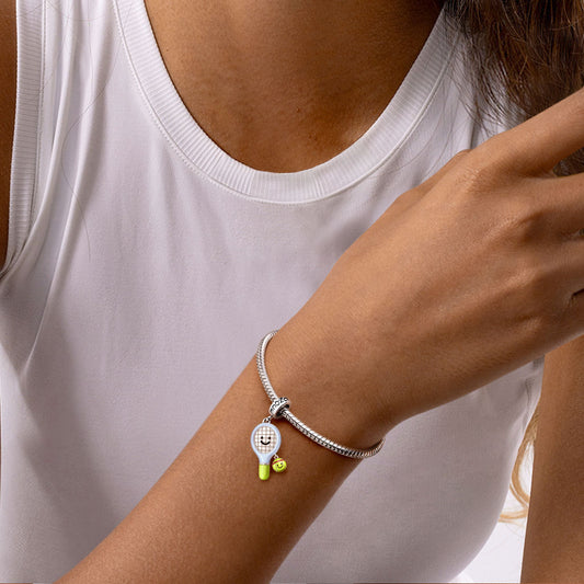 Gnoce Tennis Racket Pendant Dangle Charm_2