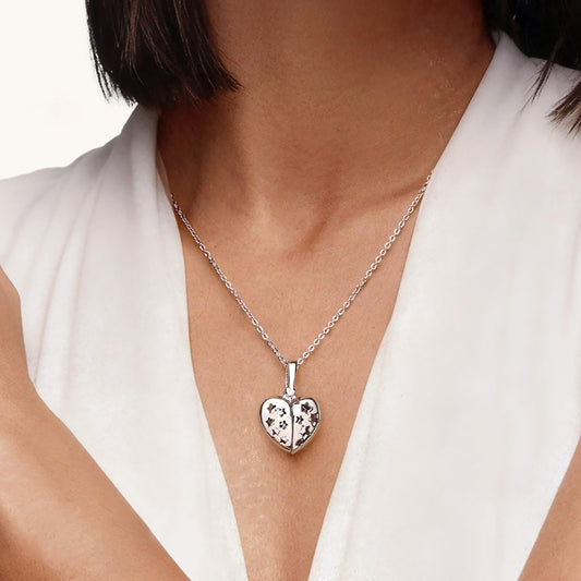 Gnoce Engravable Star Wings Heart Locket Necklace_3