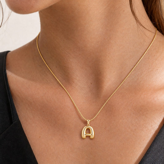 Gnoce Simple Initial Letters Necklace_2