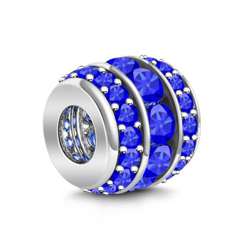 Gnoce " Keep Smile " 925 Sterling Silver September Birthstone Charm Bring You Good Health and Luck Beads for Bracelets Necklace Birthday Gift_2