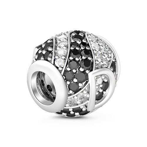 Gnoce “Letter D with Special Meaning for Special Person ”Made of 925 Sterling Silver Black & Clear CZ Letter D Charm_2