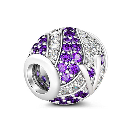 Gnoce “Letter V with Special Meaning for Special Person ”Made of 925 Sterling Silver Amethyst & Clear CZ Letter V Charm_2
