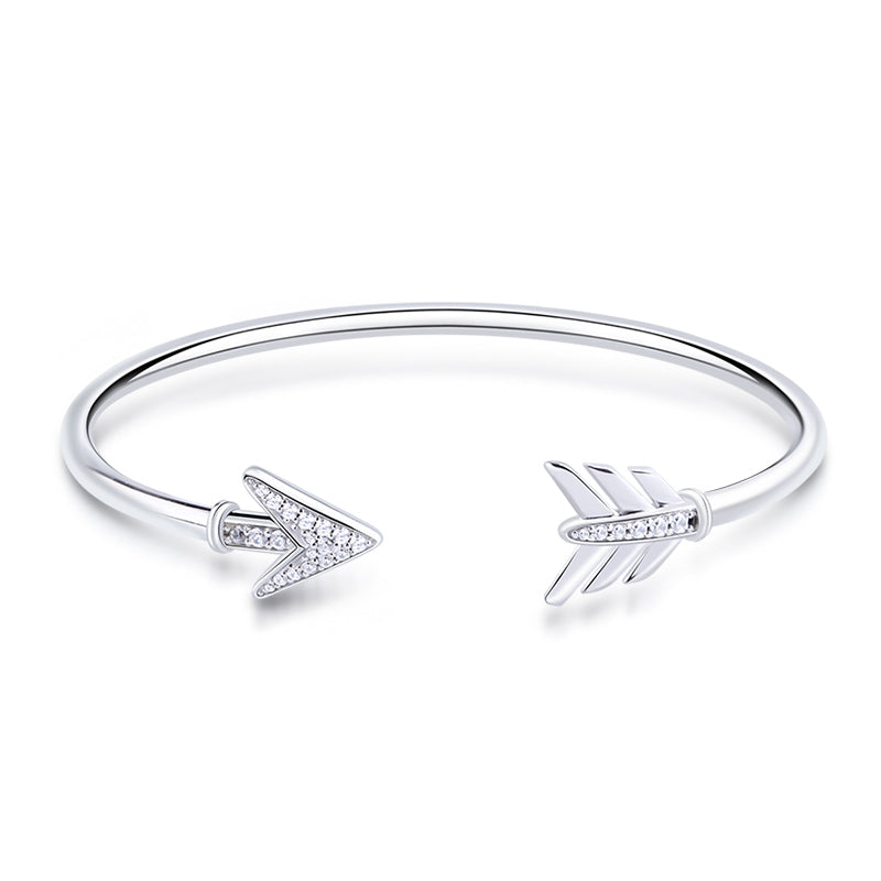 Gnoce "Love You Till the End of the World" 925 Sterling Silver Arrow Shaped Bracelet_1