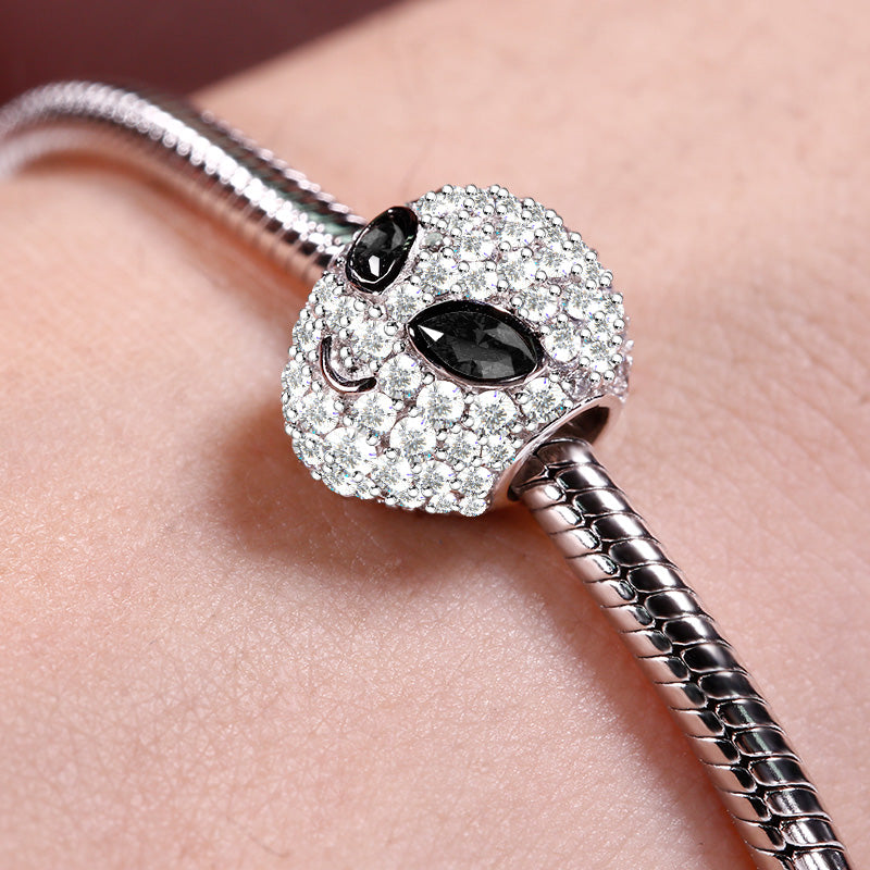 Gnoce "Explore the Unknown" Alien Charm Bead Sterling Silver With Cz_3