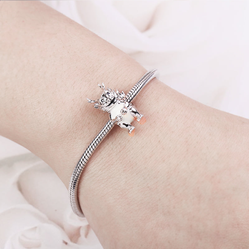 Gnoce "Noble and Authority " Cartoon Dragon-Shaped Charm Bead 925 Sterling Silver_3