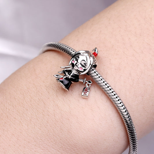 Gnoce "Chinese Heroine" Mulan Dangle Charm Sterling Silver Bead fit Bracelet_3