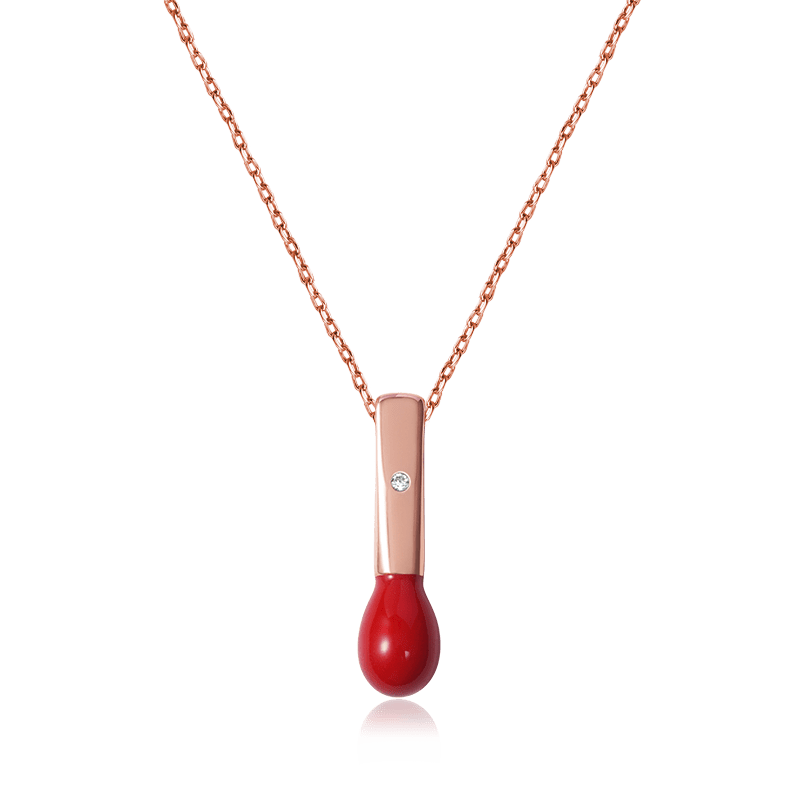 Light of Hope Necklace 925 Sterling Silver 18K Rose Gold Plated inlaid with Diamond_1