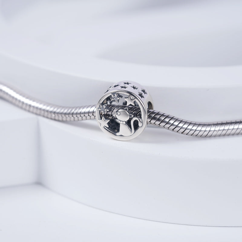 Gnoce Lovely Cat Stars Diamonds Charm_2