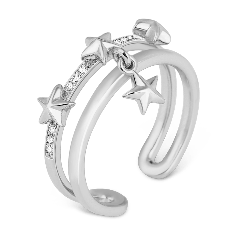 Star Adjustable Ring 925 Sterling Silver_2