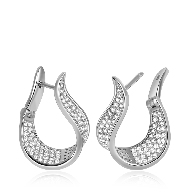 Hoop Stud Earrings Sterling Silver_1