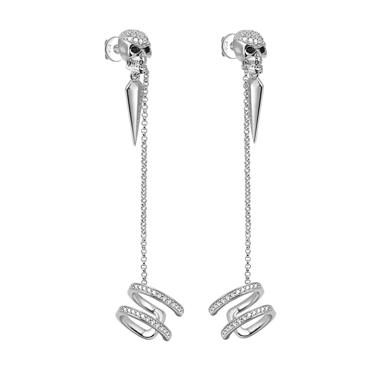 Skull Ear Cuffs Sterling Silver_2