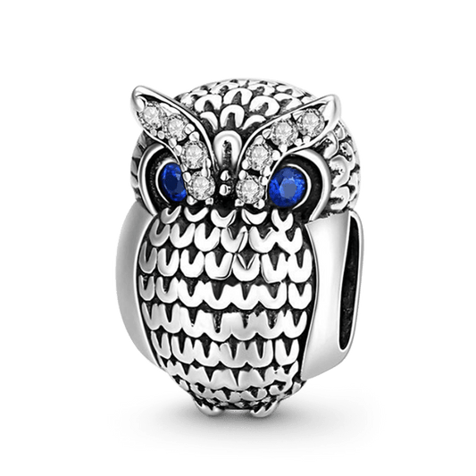 Owl Charm Bead Sterling Silver_1