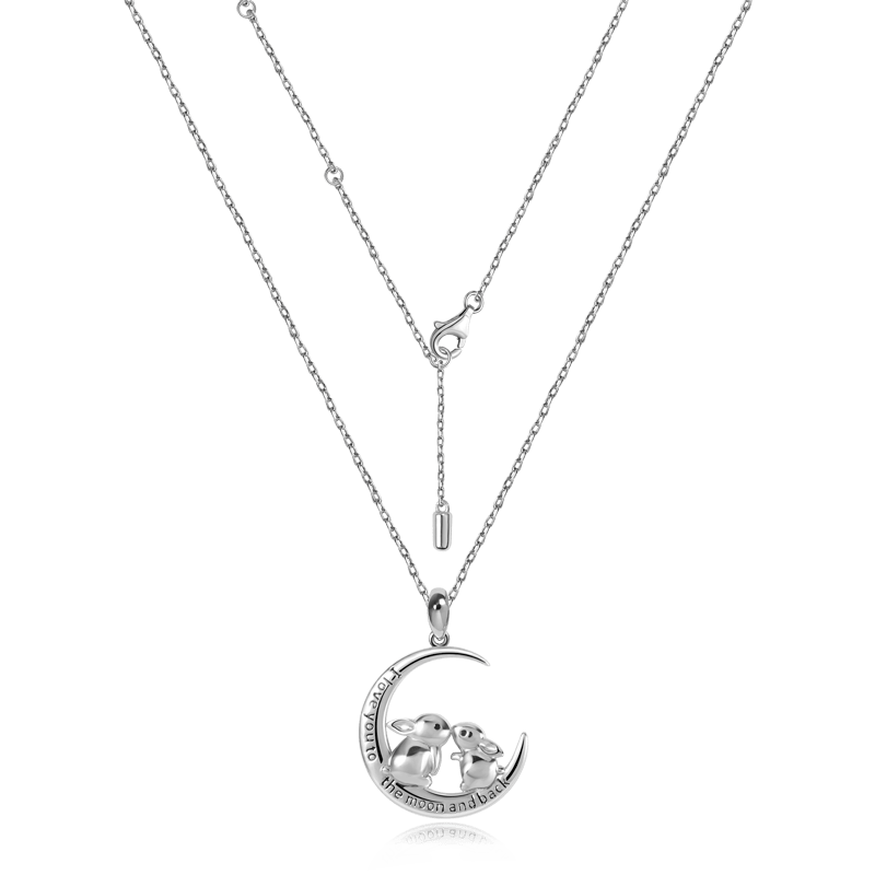 Gnoce "I Love You To The Moon & Back" Necklace Sterling Silver Mother's Day Gift_3