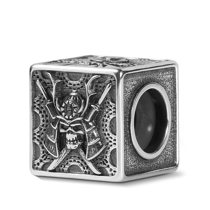 Samurai and Mount Fuji Charm Sterling Siver fit Men's Bracelet Jewelry for Men_1