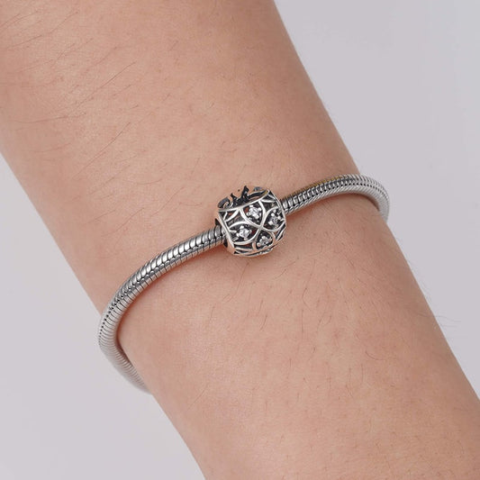 Letter M Charm Bead Sterling Silver_3