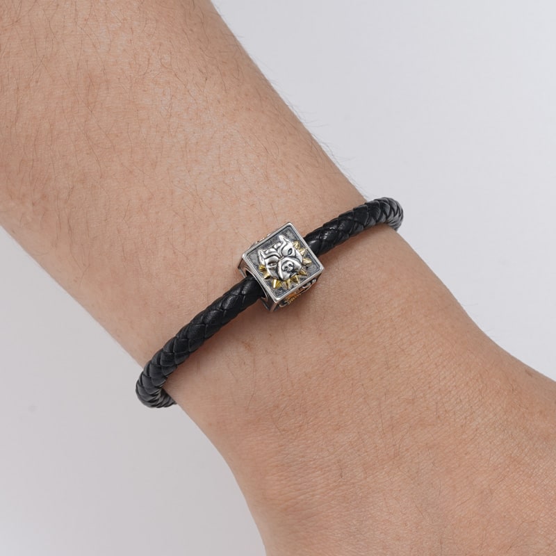 American Bully Pitbull Charm Sterling Siver 18K Gold Plated fit Men's Bracelet Jewelry Gift for Men_3